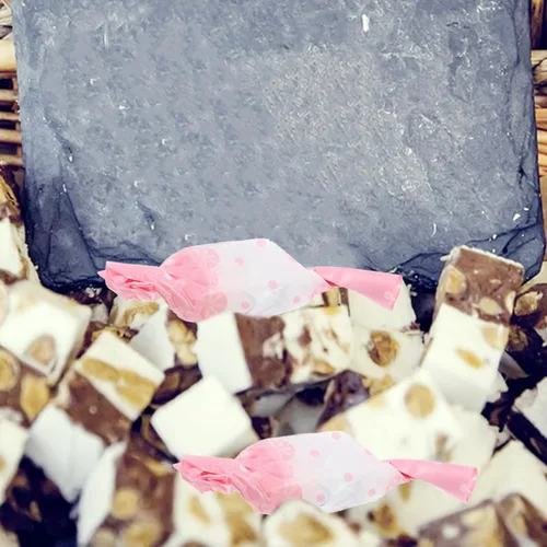 Miniatura 4 de 500 envoltorios de caramelos de turrón impresos con puntos de cera torcida de caramelo, papel de regalo para hornear, para el día de San Valentín