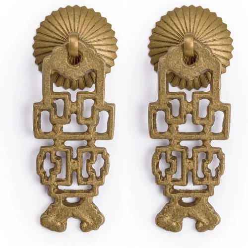 Miniatura 4 de Hardware Philosophy Ancient Throne - Tiradores de latón de 3.5 pulgadas, juego de 2, arquitectónico, diseño de interiores, herrajes
