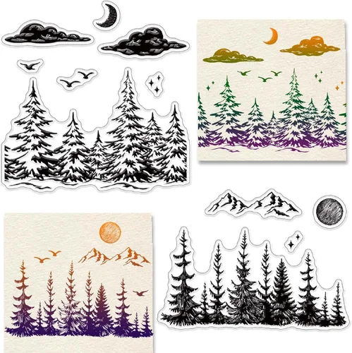 Miniatura 13 de CRASPIRE Sellos transparentes de flores, corona, hojas, plantas, matasellos reutilizables, sellos de silicona transparente para diario, decoración