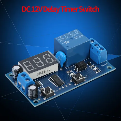 Miniatura 7 de Marhynchus Módulo de temporizador, salida de temporizador con pantalla LED digital, DC 12V, relé ajustable, bucle infinito, temporizadores para luces