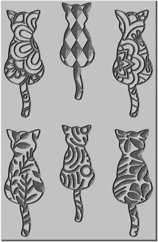 Miniatura 8 de CHGCRAFT Tapete de textura de arcilla para visión trasera, moldes de arcilla polimérica bohemia, herramientas artísticas de textura de arcilla