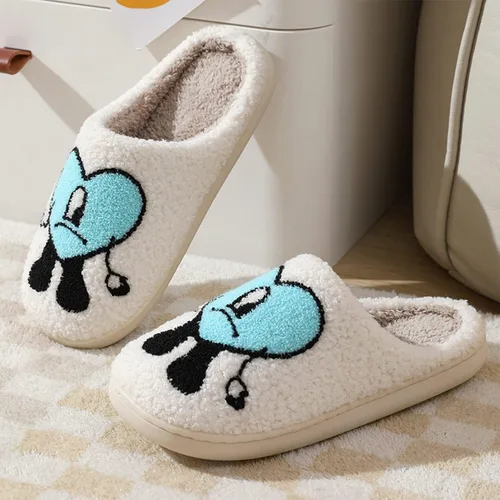 Miniatura 6 de Zapatos casuales para parejas, lindas pantuflas para mujeres y hombres, pantuflas de forro polar de dibujos animados, pantuflas de felpa