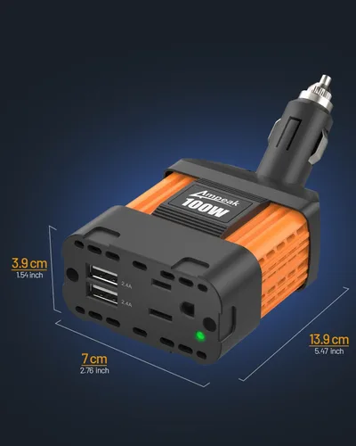 Miniatura 7 de Inversor de corriente para automóviles, de la marca Ampeak, de 12 V CC a 110 V CA, con puerto USB