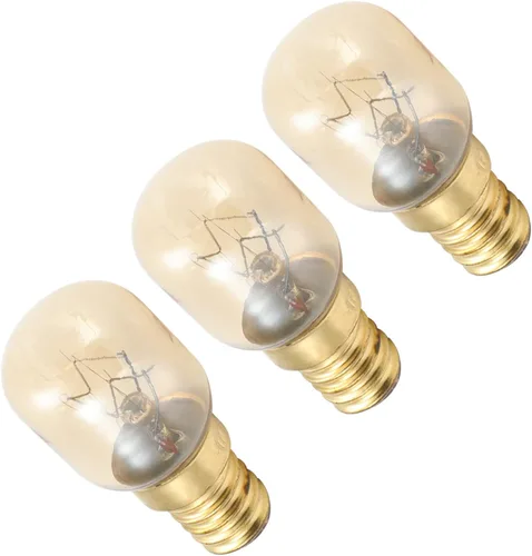 Miniatura 5 de Othmro 3 bombillas de microondas 220-240 V 220 bombillas de microondas E14, 2700 K cálido horno bombilla reemplazo electrodoméstico, incandescente