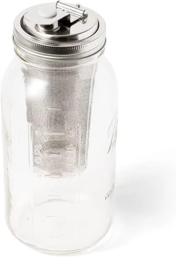 Miniatura 2 de Jarware tapa para infusor de café de infusión fría y té para tarros de albañil de boca ancha, negro