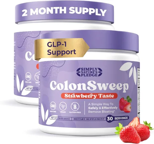 Miniatura 8 de ColonSweep Polvo de cáscara de psyllium de fresa GLP-1 Soporte para control del apetito, salud intestinal y alivio de la hinchazón, probiótico