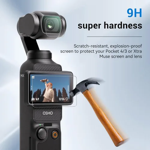 Miniatura 3 de CYNOVA DJI Osmo Pocket 3 Protector de Pantalla, Protector de Lente para DJI Osmo Pocket 3 Accesorios con Película de Pantalla LCD de Vidrio