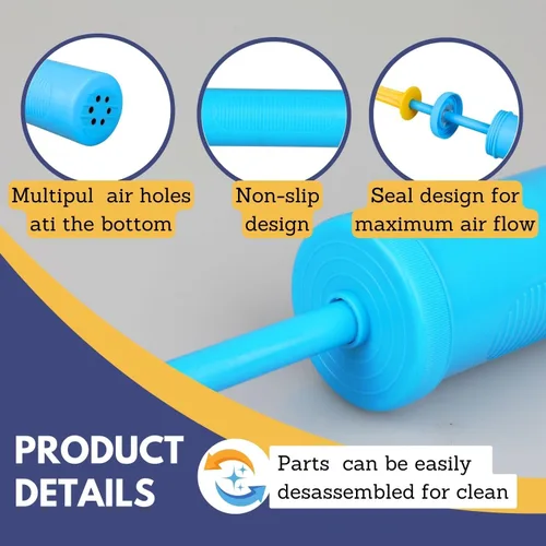 Miniatura 4 de Miliocry 2 Pack Balloon Pump Handheld Two-Way Dual Action, Hand Blower Air Pumper for Balloons, Ballon Inflator Pumping, Manual Baloon Inflators