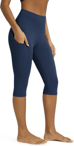 Miniatura 173 de ODODOS - Leggings capri de cintura alta para mujer con bolsillos, control de abdomen, no se transparentan, para entrenamiento atlético, running