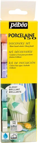 Miniatura 30 de Pebeo Porcelaine 150, Pintura China, Botella 1.5 fl oz - Blanco Perla