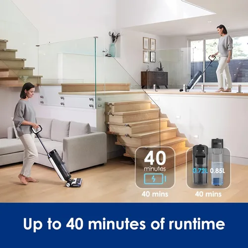 Miniatura 5 de Tineco Floor ONE S7 PRO Aspiradora Inalámbrica Húmeda y Seca, Trapeador Limpiador de Pisos Inteligente para Pisos Duros, Largo Tiempo