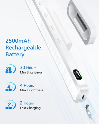 Miniatura 3 de WILLED Barra de luz LED de 5W con control remoto, luces de tocador de 2500mAh amigables para los ojos, luces para espejo de 3 temperaturas