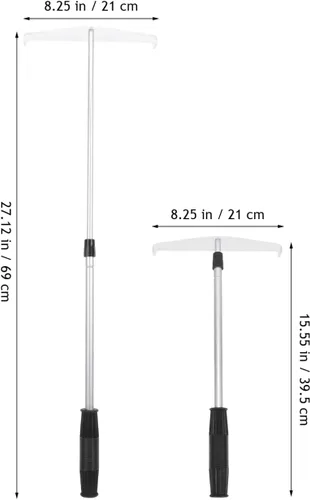 Miniatura 4 de ibasenice Rake telescópico de la viruta del póker que recoge la barra 27 pulgadas Metal plástico poker Chip colector para juegos y uso doméstico