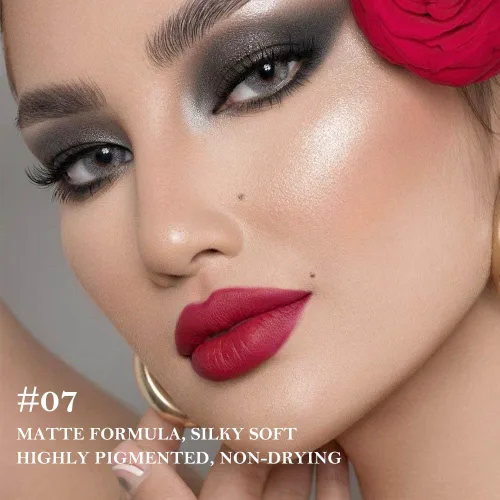 Miniatura 2 de Juegos de delineador de labios mate Nude, de ligero a oscuro, lápiz labial de terciopelo de alto pigmento para maquillaje diario, para mujeres