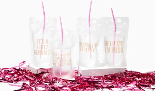Miniatura 2 de Bolsas de bebidas para damas de honor, paquete de 10 Bolsas de bebida de despedida de soltera, tazas de despedida de soltera, decoración