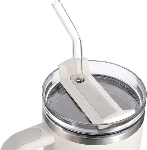 Miniatura 5 de 12 piezas de pajitas de vidrio de repuesto para Stanley - Compatibles con vasos Stanley de 40 oz y 30 oz, pajitas de vidrio transparentes