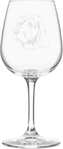 Miniatura 179 de Copa de vino de 12.75 onzas con diseño de perro grabado