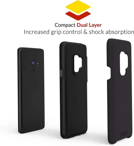 Miniatura 2 de Crave Funda Dual Guard para Samsung Galaxy S9: A prueba de golpes, protección de doble capa - Negro