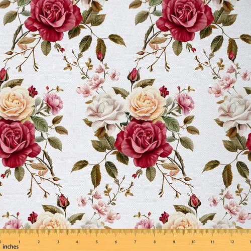 Miniatura 39 de Feelyou The Yard - Tela de flores Groovy de 1 yarda para niños de los años 70, diseño de flores hippie Groovy, tela bohemia para tapicería