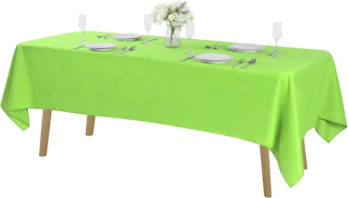 Miniatura 109 de Cupuamon - Mantel rectangular de 60 x 84 pulgadas, tela de poliéster lavable para decoración de bodas, fiestas, cenas y banquetes