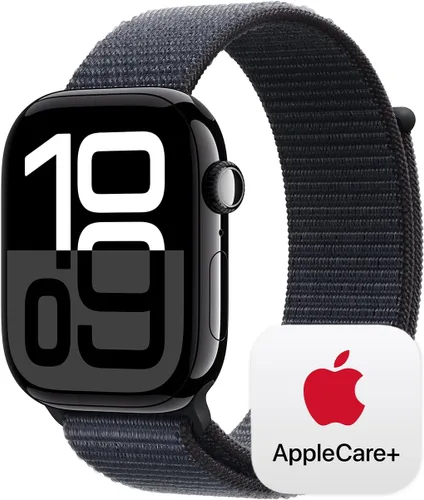 Miniatura 31 de Apple Watch Series 10 [GPS 42 mm] Smartwatch con caja de aluminio negro brillante y correa deportiva negra - M/L. Rastreador de fitness, aplicación
