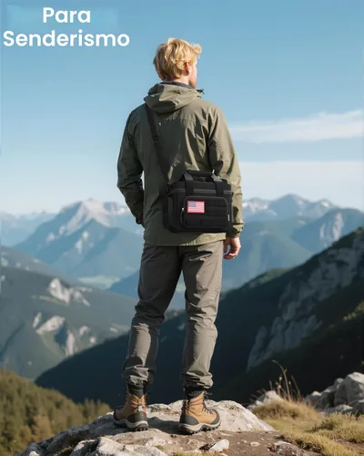 Miniatura 6 de HOTOR Lonchera para hombres y mujeres, bolsa de almuerzo aislada con múltiples bolsillos, bolsa térmica táctica para el trabajo, senderismo, Negro