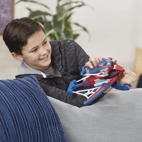 Miniatura 10 de Marvel Spider-Man Web Shots Spiderbolt NERF - Juguete lanzador motorizado, dispara dardos, 3 dardos, niños de 5+ años (exclusivo de Amazon)