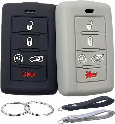Miniatura 6 de REPROTECTING Funda de goma de silicona para llavero compatible con Jeep Grand Cherokee L Grand Wagoneer L Wagoneer Grand Cherokee L 2021-2025