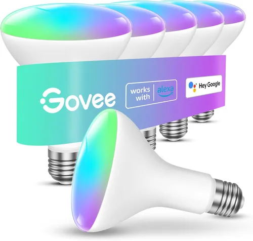 Miniatura 10 de Bombillas LED inteligentes Govee, bombillas BR30 regulables de 1200 lúmenes, bombilla RGBWW que cambia de color, bombillas de inundación