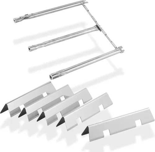 Miniatura 12 de 7620 7621 Barras aromatizantes 65505 Deflectores de calor 62752 Piezas de repuesto para quemador de parrilla Weber Genesis 300 Series con control
