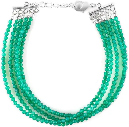 Miniatura 18 de Pulsera de piedras preciosas naturales, cuentas microfacetadas de 5 hebras, piedra energética, cristales curativos, chapado en plata, ajustable