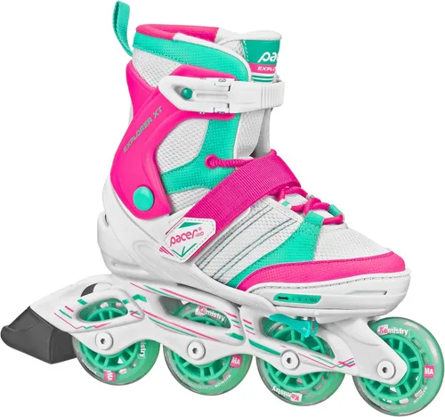 Pacer Explorer - Patines ajustables en línea para niños Blanco