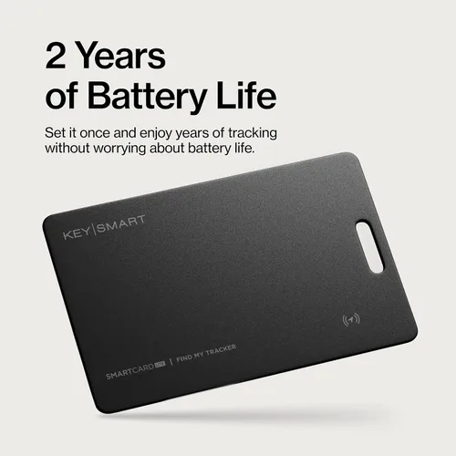 Miniatura 8 de KeySmart SmartCard Lite - Tarjeta de seguimiento de cartera, compatible con Apple Find My App, batería no recargable de 2 años, buscador