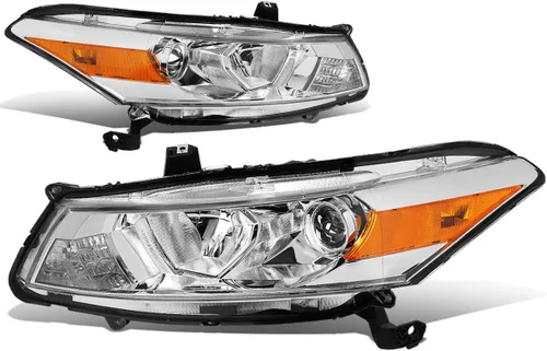 Miniatura 9 de DNA MOTORING Faros delanteros de proyector estilo OE compatibles con Honda Accord 2-Dr Coupe 08-12, negro/ámbar, HL-OH-HA082D-BK-AM-T2