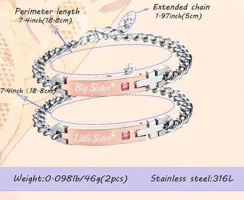 Miniatura 8 de Regalo para enamorado, para él y ella, pulseras grabadas personalizadas para parejas, para mujeres y hombres, juego a juego, regalo de aniversario