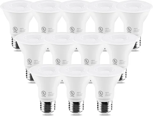Miniatura 8 de Bombilla LED Par20 de 7 W (equivalente a 50 W), con certificación UL, 2700 K, luz blanca ultra cálida regulable, 500 lúmenes, base E26, iluminación
