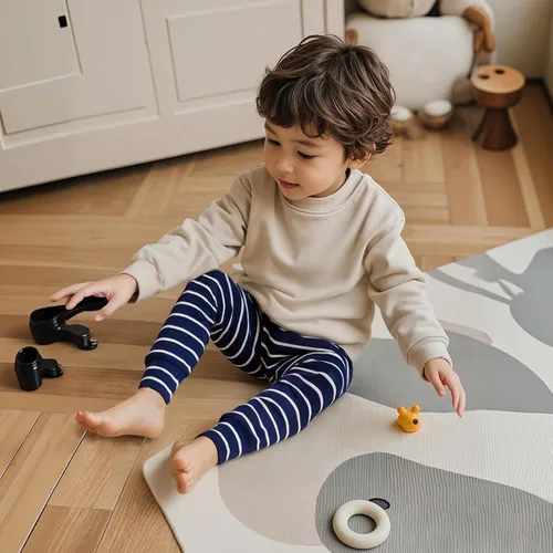Miniatura 8 de GLASH Kids Pantalones de algodón para bebés y niños pequeños, paquete de 4 pantalones deportivos para niños de 2 a 6 años