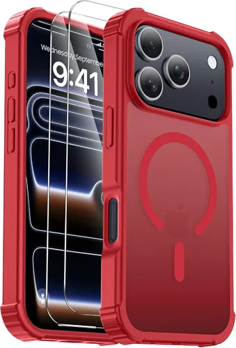 Miniatura 41 de Funda para iPhone Air [compatible con MagSafe] [2 protectores de pantalla] [prueba de caídas de grado militar] Funda magnética resistente