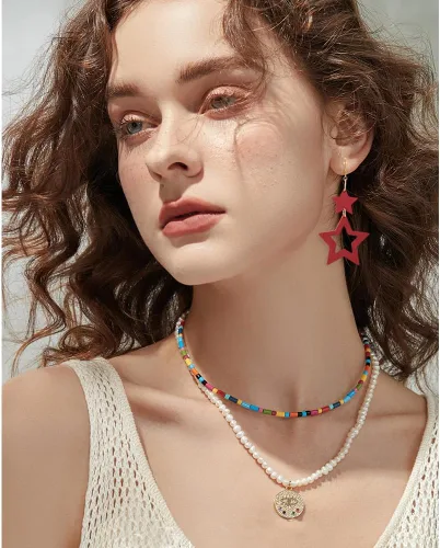 Miniatura 5 de Aretes de clip para mujer, aretes colgantes de cuero con clip para mujer, aretes sin perforaciones