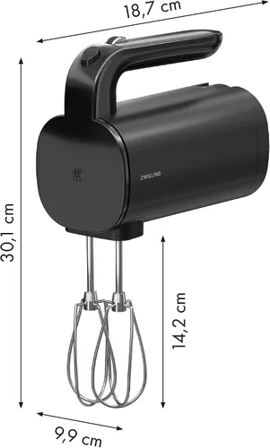 Miniatura 4 de ZWILLING Xtend - Juego de batidoras de mano inalámbricas, batidora de mano eléctrica de 3 velocidades con batidores y ganchos para masa, potente