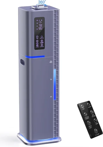 Miniatura 10 de Humidificador de 10L/2.64Gal, Humidificador Ultrasónico de Niebla Fría y Silencioso de Llenado Superior para Dormitorio, Cubre 550 pies², Tiempo