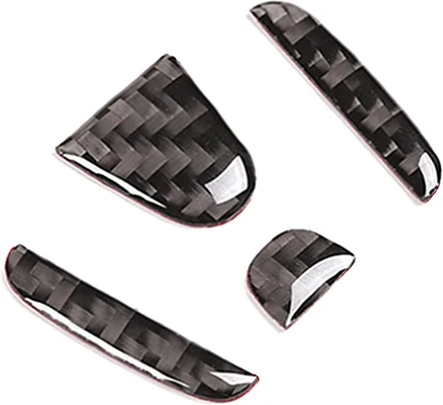 Miniatura 6 de Compatible con Emblema del Portón Trasero del Automóvil Logo Moldura Accesorios Emblema de Fibra de Carbono Insignia Calcomanía Cubierta Adhesivo