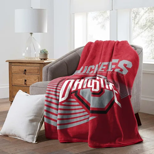 Manta de forro polar de 60" x 80" de Ohio State Buckeyes con licencia oficial de la NCAA – Manta extragrande ultrasuave para cama o sofá para