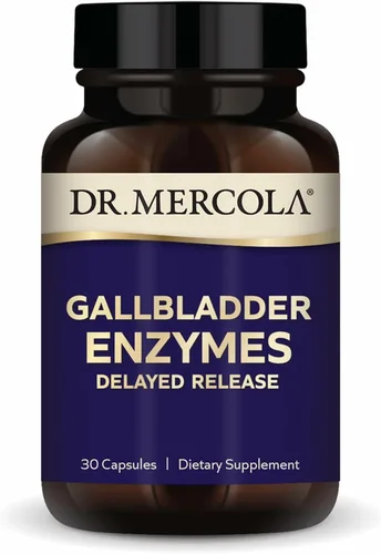 Dr. Mercola Enzimas de la Vesícula Biliar - Apoyo para la Salud de la Vesícula Biliar y Digestiva - Incluye Proteasa Pancreática, Amilasa y Lipasa -