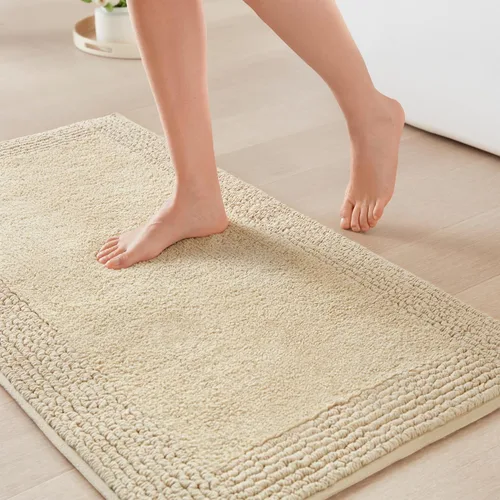 Miniatura 29 de Madison Park Splendor - Alfombra de baño reversible 100% algodón con mechones, 3000 GSM, calidad hotelera, lujosa, felpa, pelo medio, tapete de baño