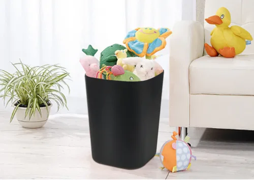 Miniatura 6 de Besli Cubo de basura pequeño de 2 galones para baño, dormitorio, cocina, oficina (negro, 1 unidad)