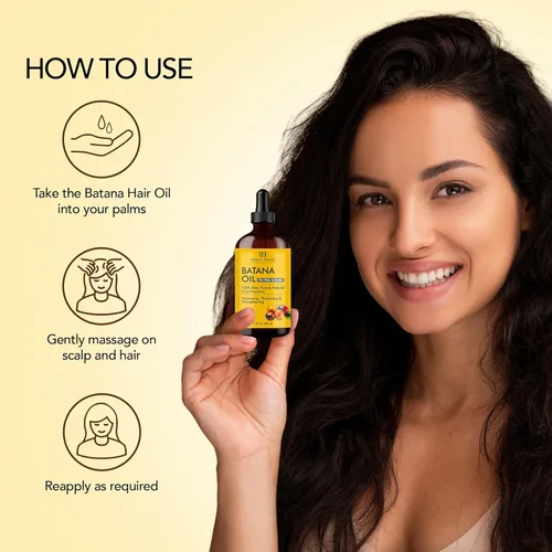 Miniatura 5 de Botanic Hearth Aceite de batana para el crecimiento del cabello y aceites de tratamiento capilar, 2 onzas líquidas, aceite de batana inspirado