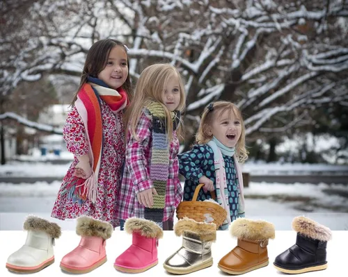 Miniatura 2 de Cixi Maxu E-Commerce.Co.Ltd Botas de nieve de invierno para niñas Zapatos para caminar al aire libre