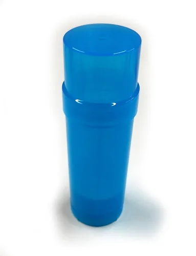 Miniatura 2 de (11) recipientes vacíos de plástico transparente desodorante – cilindros de 2.2 onzas para bálsamo de talón, barra de loción, etc. (azul)