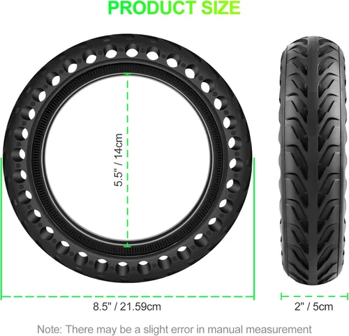 Miniatura 6 de BANGTING 2 neumáticos sólidos de 8.5 x 2 pulgadas para scooter eléctrico, neumático de 8 1/2 x 2 para Gotrax GXL V2/XR/APEX, repuesto de neumáticos